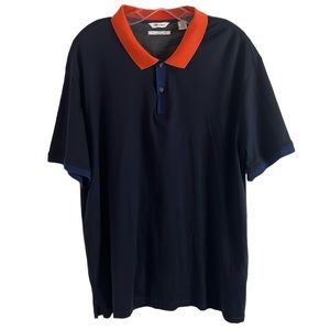 Calvin Klein Liquid Touch Men's Blue Polo Shirt. Size XXL